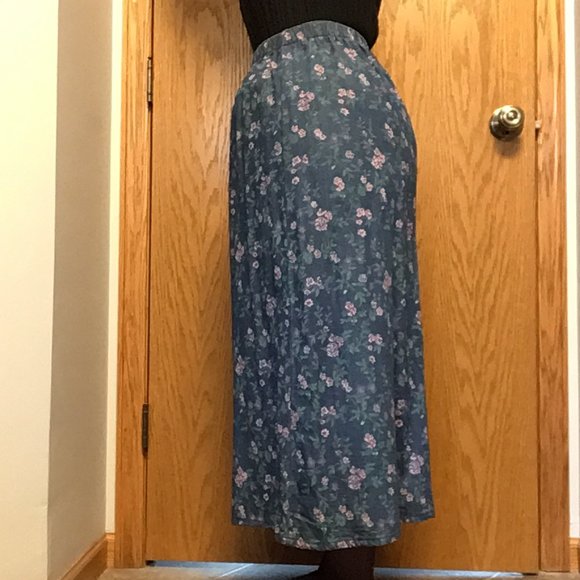 Blair- Blue denim with purple flower skirt - Picture 2 of 8